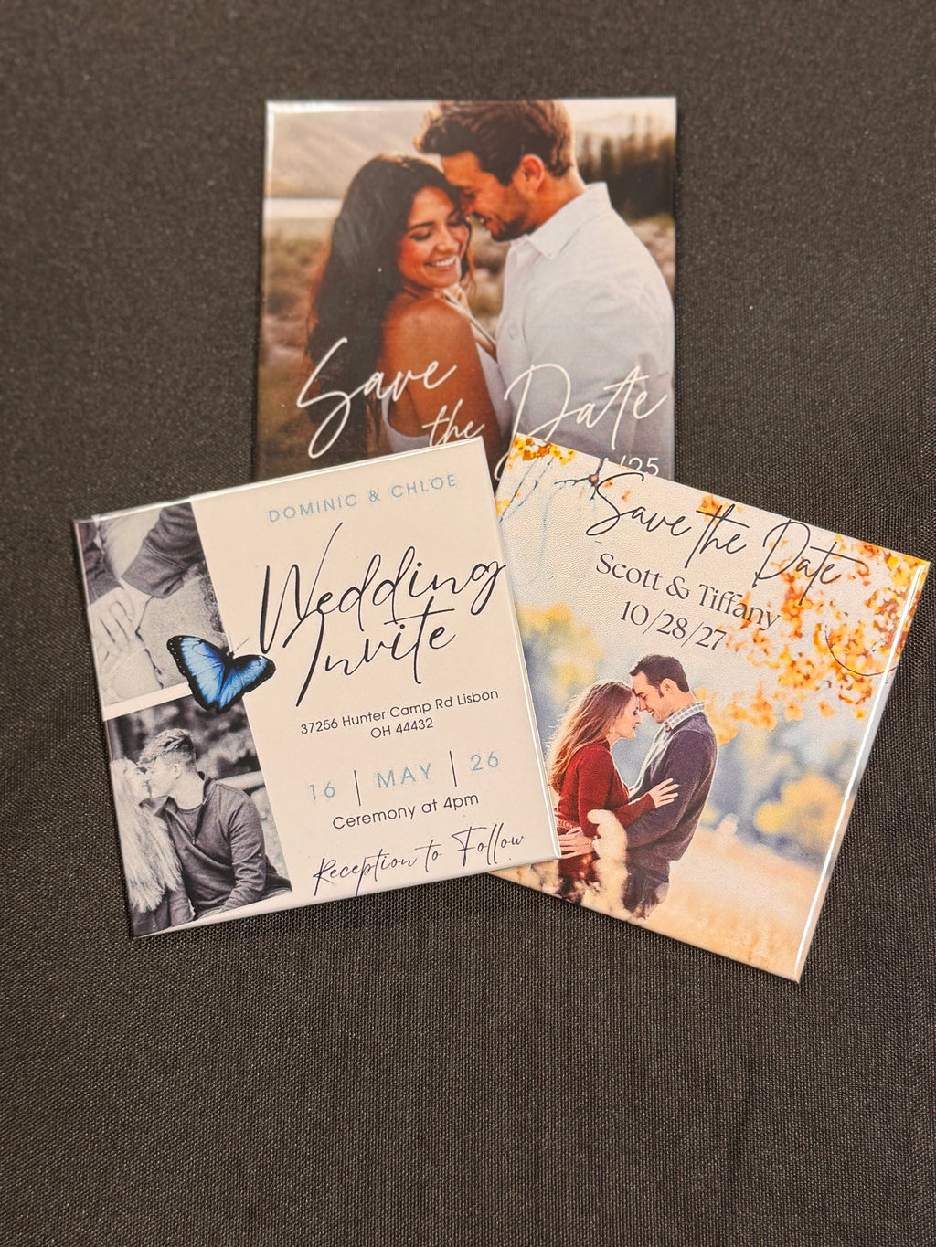 Save the Date Magnet Photo for Wedding Invitations Custom