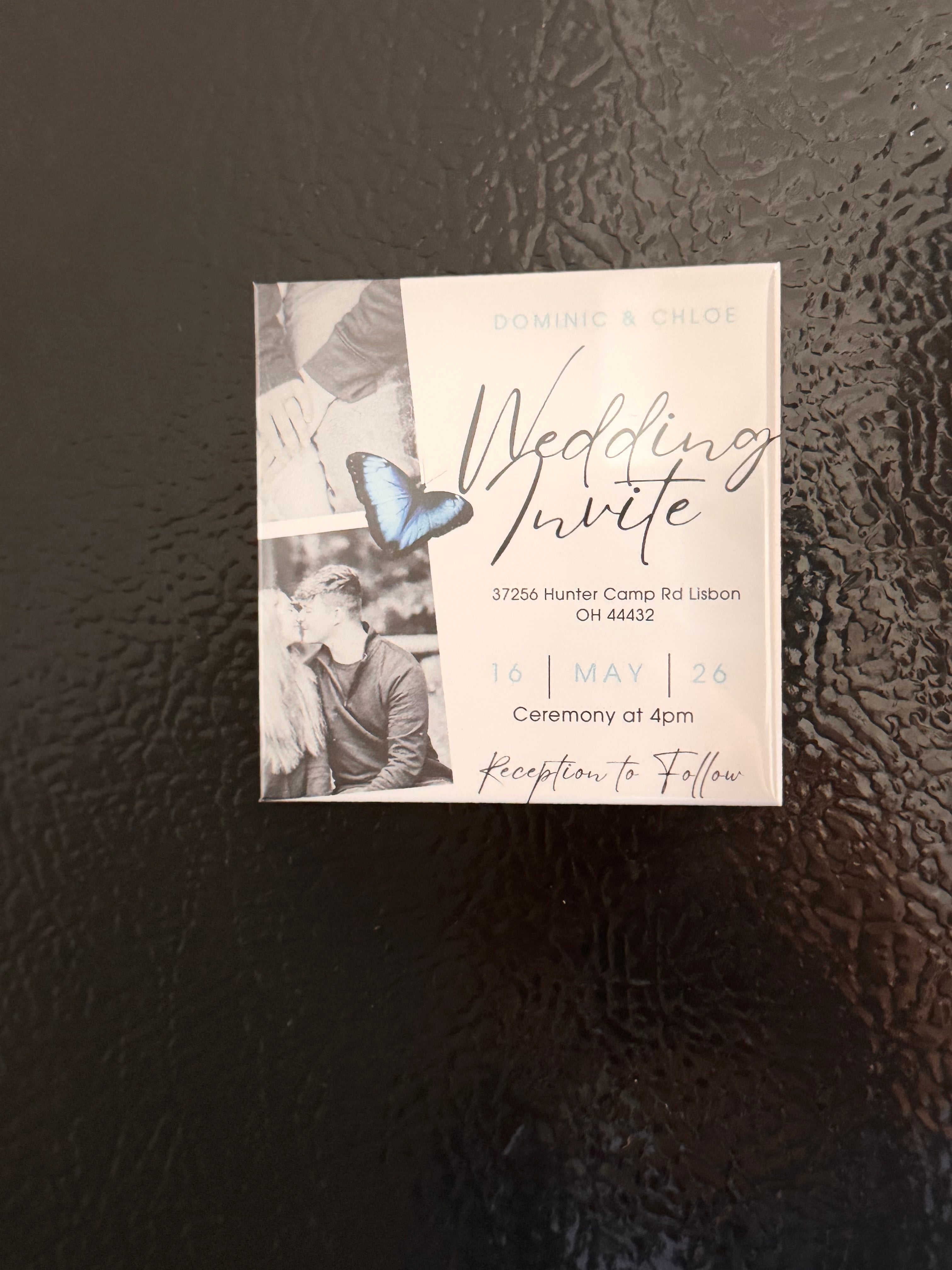 Save the Date Magnet Photo for Wedding Invitations Custom