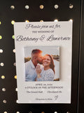 Custom Wedding Invitations with 2.5 x 2.5 magnet